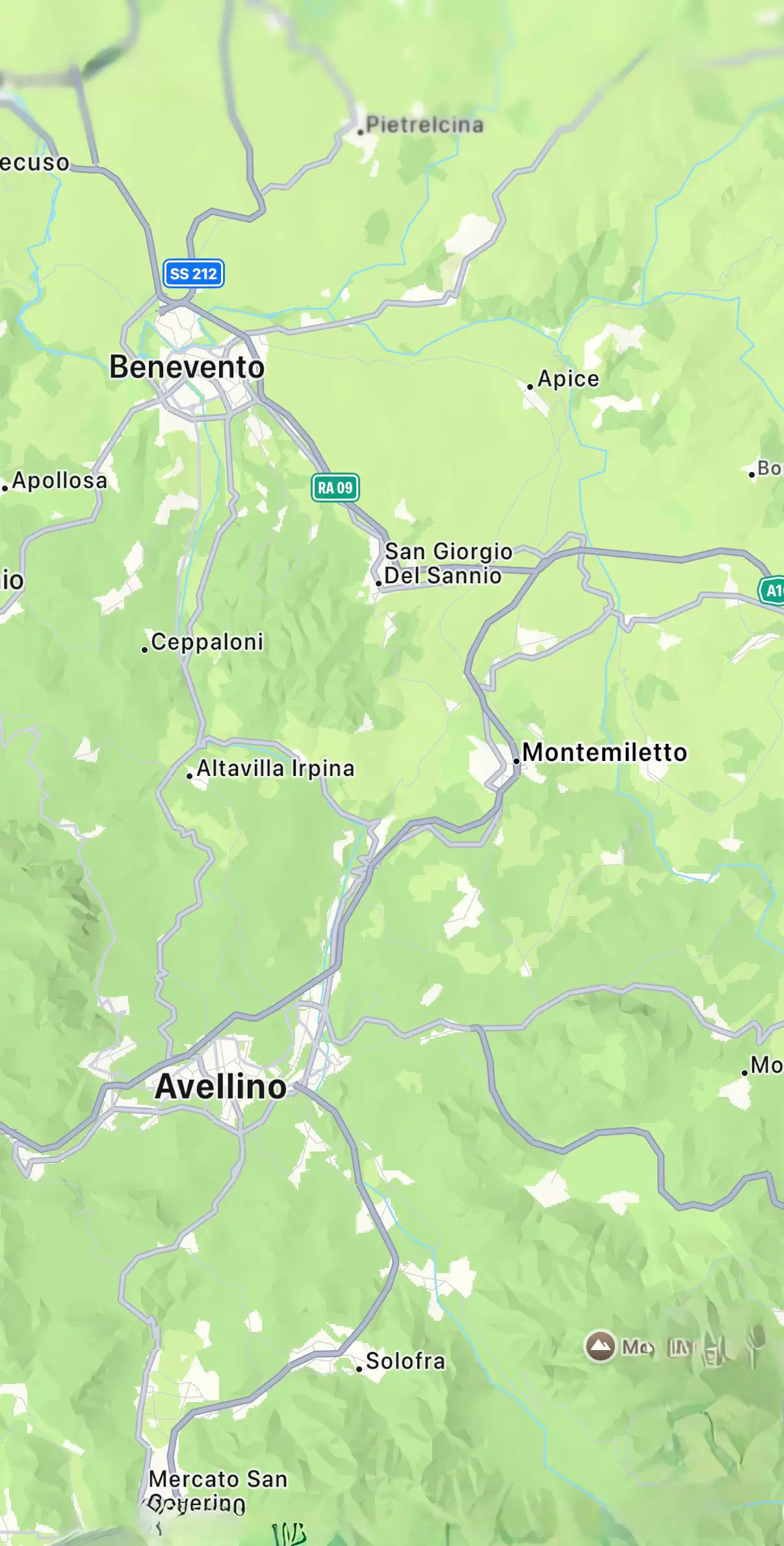 Mappa Irpinia